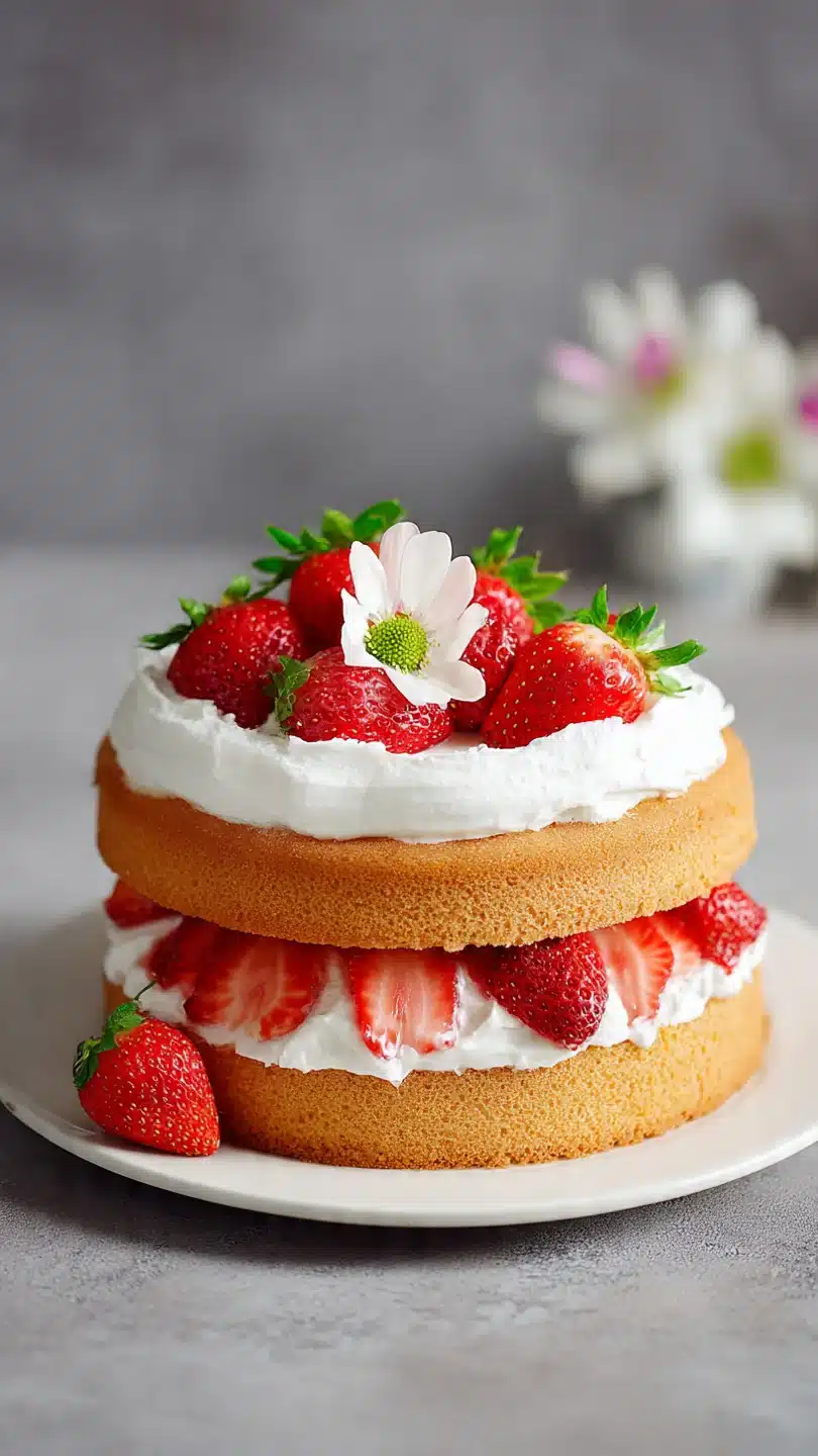 Strawberry Shortcake Layer Cake (Sponge Cake) - Image 3