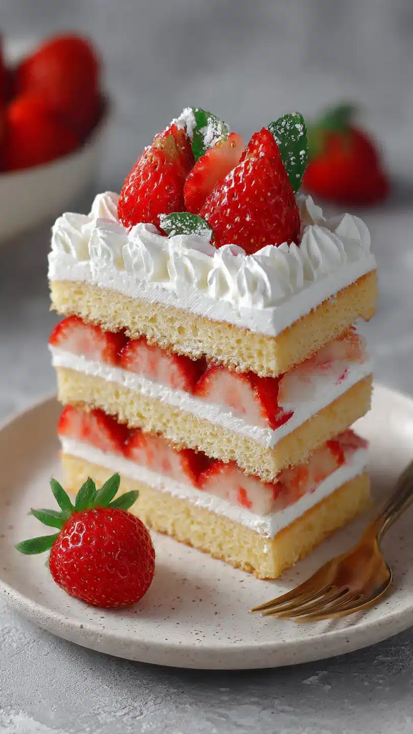 Strawberry Shortcake Layer Cake (Sponge Cake) - Image 3
