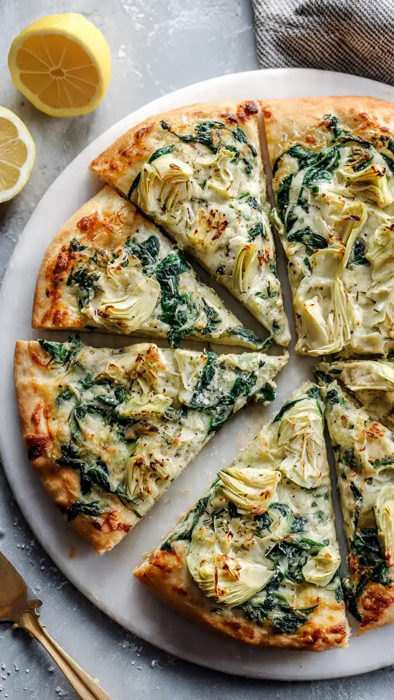 Spinach artichoke pizza - Image 3