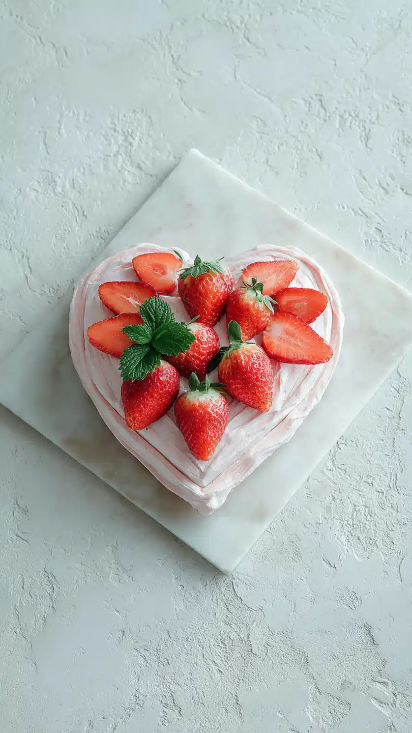Strawberry heart cake - Image 3