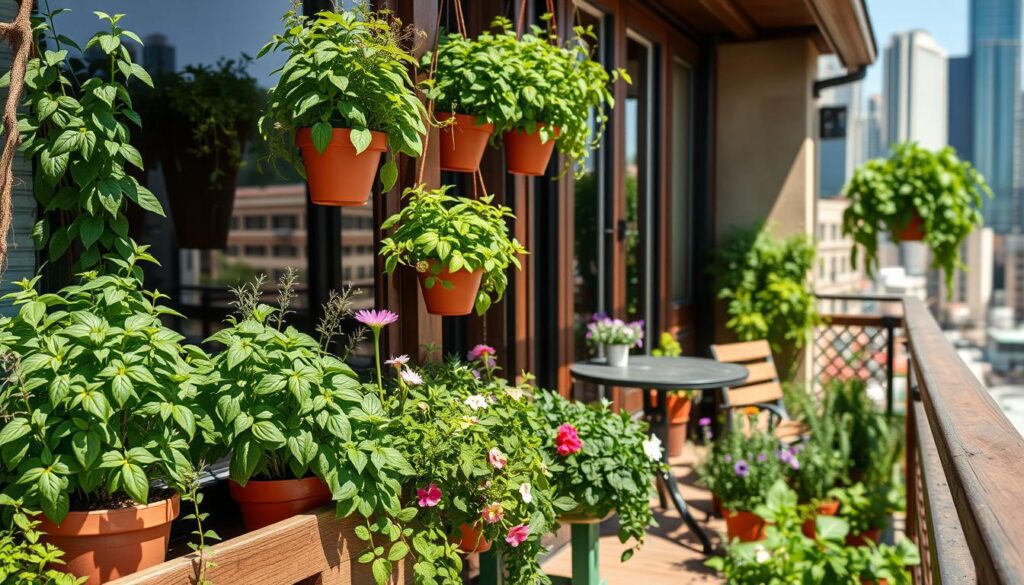 apartment herb garden balcony