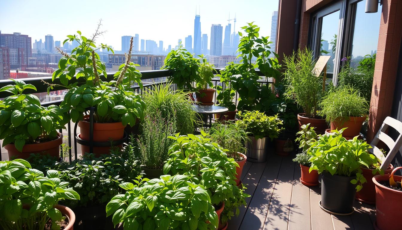 apartment herb garden balcony