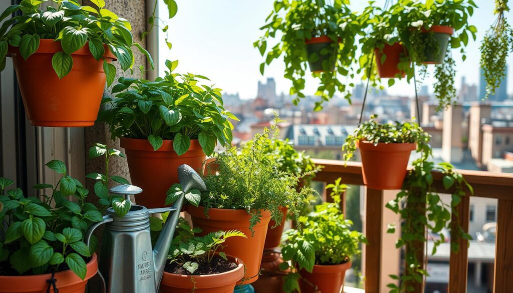 balcony herb garden