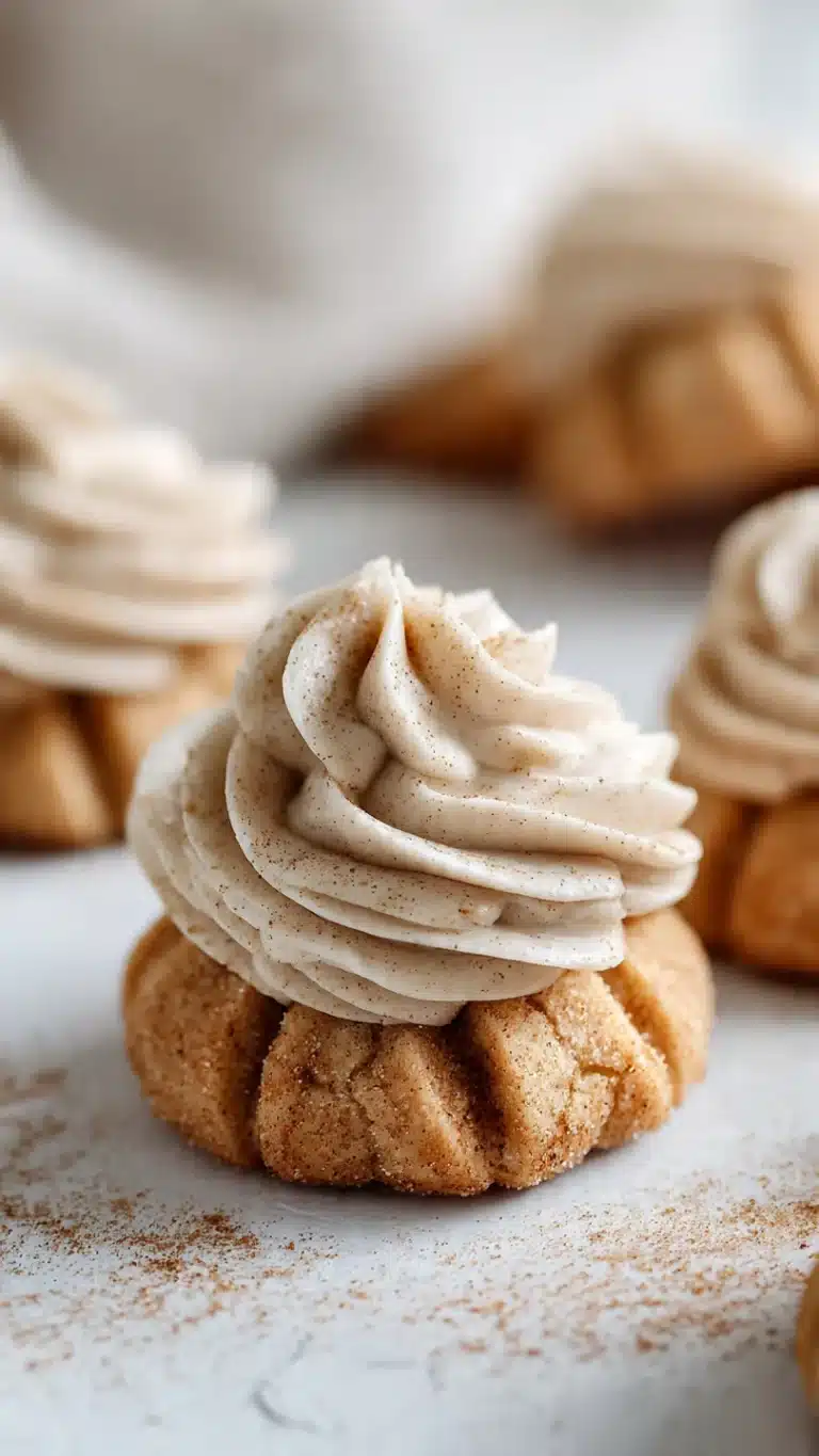 Churro Cookies are a cinnamon sugar cookie topped with a cinnamon buttercream - Image 1